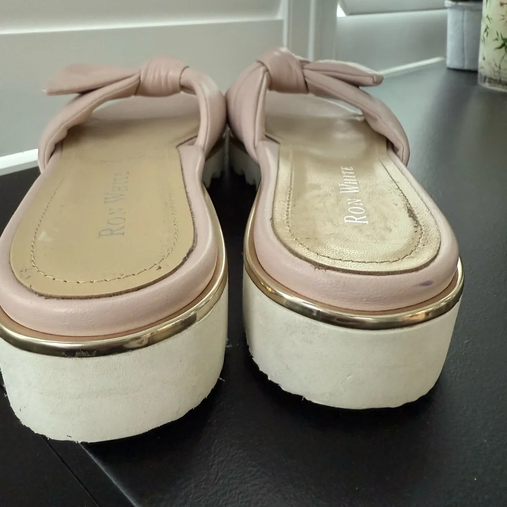 Ron White NEW Size 42 Chrissie Slide Sandal in blush pink